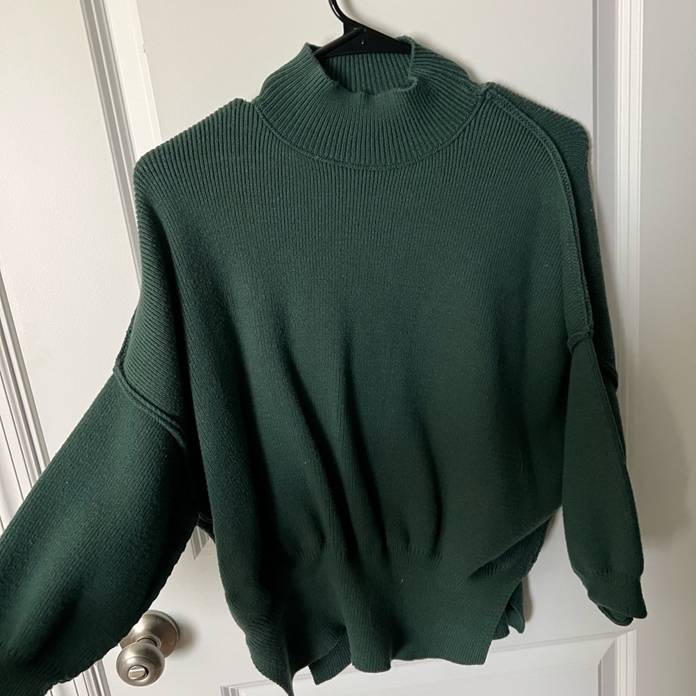 Altar'd State Green Cowl Neck Sweater